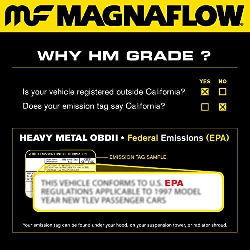 MagnaFlow Manifold Katalitik Konvertör HM Sınıfı Federal / EPA Uyumlu 50575