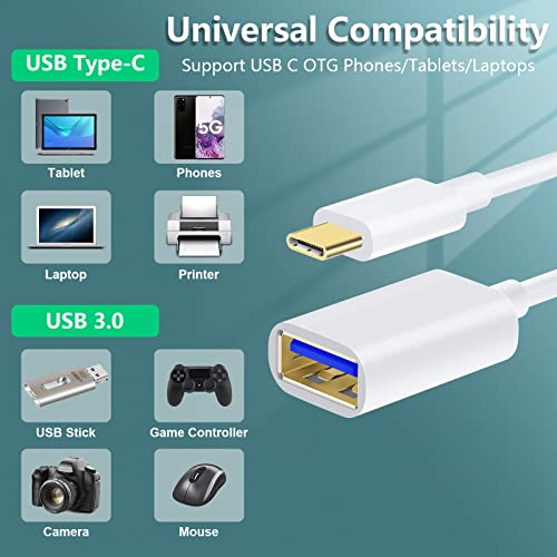 MİNSLİS USB C'den USB 3.0 Adaptörüne, USB-C Erkek USB-A Dişi Yüksek Hızlı Veri Aktarım Tipi C OTG macbook için kablo