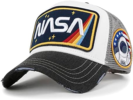 ılilily NASA Solucan Logo Nakış beyzbol şapkası Örgü Snap Back şoför şapkası