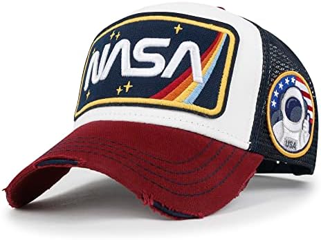 ılilily NASA Solucan Logo Nakış beyzbol şapkası Örgü Snap Back şoför şapkası