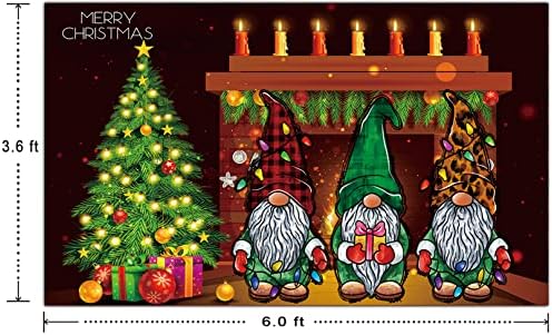 6.0 x 3.6 ft Cüceler Merry Christmas Zemin Afiş Noel Partisi Zemin Arka Plan Noel Parti Malzemeleri Dekorasyon Noel