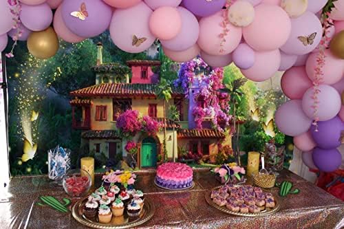 Sihirli Çiçekler Ev Zemin Peri Buttfly Woodland Arka Plan Doğum Günü Partisi Malzemeleri için Çocuklar Film Sahne