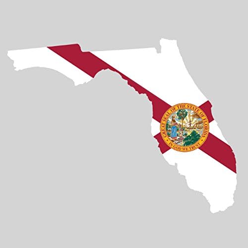 Büyük Florida Eyalet Şekilli Bayrak Sticker FA Graphix Vinil Çıkartması FL