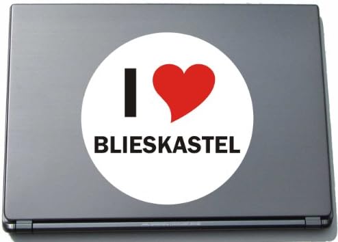 I Love Aufkleber Decal Sticker Laptopaufkleber Laptopskin 297 mm mit Stadtname BLIESKASTEL
