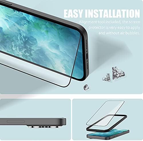 SURPHY Lavanta Gri silikon kılıf + 3 Paket Ekran Koruyucu için iPhone 13 6.1 inç (2021 Sürümü)