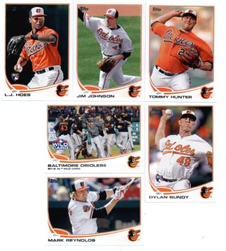 2013 Topps Beyzbol Baltimore Orioles Usta Takım Seti (Seri 1, Seri 2 artı Güncelleme Serisi) - 35 Kart!