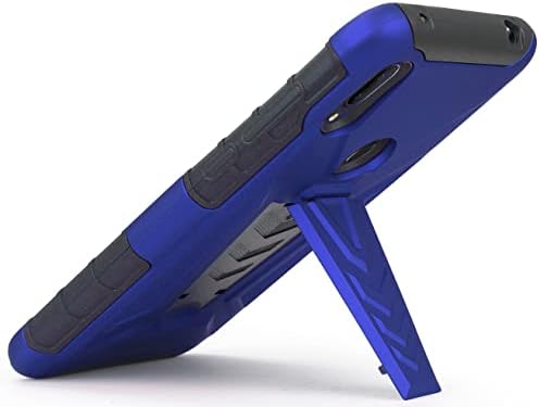 Jitterbug Smart3 Telefon için Klipsli Kılıf, Nakedcellphone [Mavi] Sağlam Hibrit Kapak [Kickstandlı] ve [Dönen] Kemer