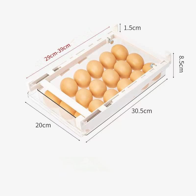 Allpdesky Buzdolabı Yumurta saklama kutusu Plastik Gıda Saklama Kabı Pull-out çekmece tutucu Mutfak Buzdolabı Taze