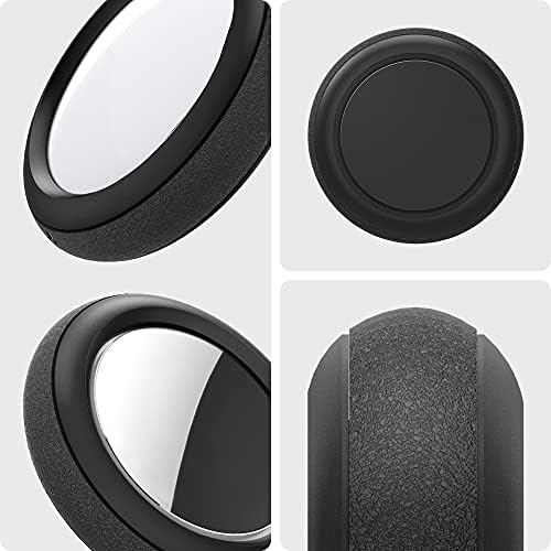 Spigen Silikon Fit [2 Paket] Apple AirTag Kılıf Kapak için Tasarlanmış AirTag Tutucu Silikon üzerine Yapışkanlı Etiket