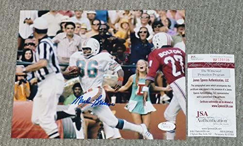 MARLİN BRİSCOE İmzalı 1972 17-0 Miami Dolphins 8x10 Fotoğraf + JSA zeka COA W539136 - İmzalı NFL Fotoğrafları