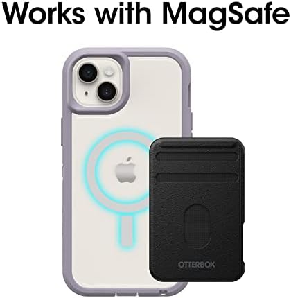 OtterBox iPhone 14 Plus Paketi: Defender XT Clear Serisi kılıf (Siyah Kristal) ve MagSafe için Kablosuz Güç Bankası
