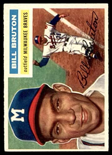 1956 Topps 185 Billy Bruton Milwaukee Braves (Beyzbol Kartı) ESKİ Braves
