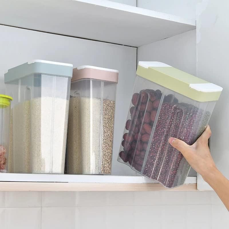 PBKINKM Şeffaf Sızdırmazlık Kavanoz Mutfak Buzdolabı Saklama Kabı Tahıl Dağıtıcı (Renk: E, Boyut : 18.8 * 10 * 24.5