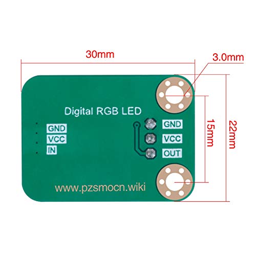 pzsmocn LED RGB (Tam renkli) Modülü, WS2812 RGB tam renkli ışık şeridi Programı veya Sürücü devresi ile uyumludur,