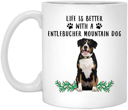 Komik Söyleyerek Hayat Daha İyi Entlebucher Dağ Köpeği Üç Renkli Komik Kahve Kupaları Tırnak Benzersiz Hediyeler Seramik