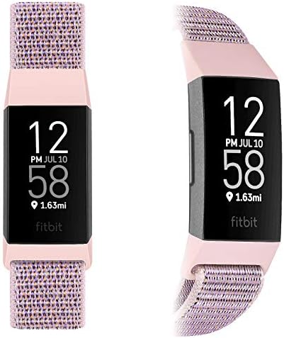 Fitbit Şarj 4/Fitbit Şarj 3/Şarj 3 SE/Şarj 4 SE ile Uyumlu Unnite Naylon saat kordonları, Kadınlar Erkekler için Yumuşak