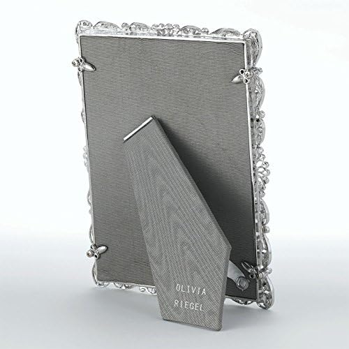 Gümüş Cydney Avusturyalı Kristal ve Safir 5x7 Çerçeve Olivia Riegel - 5x7