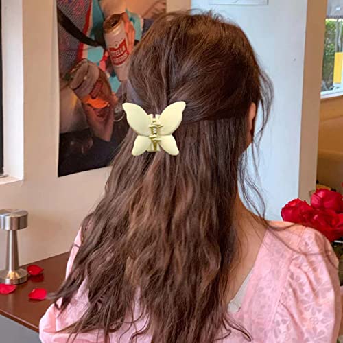 Kelebek Saç Klipleri Kızlar için Saç pençe klipsleri Kadınlar için saç Tokaları 4 Adet Mat Pençe Klipsi Saç Pençeleri