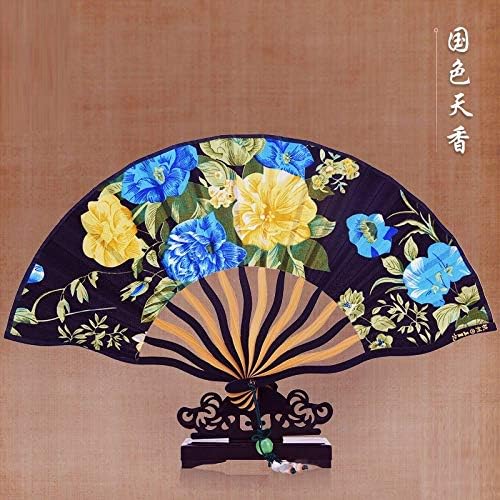 Yelpaze, Katlanır El Fanı Çin Vintage Lotus Çiçeği El İpek yelpaze Bambu Çerçeveli yelpaze Düğün Dansı için yelpaze