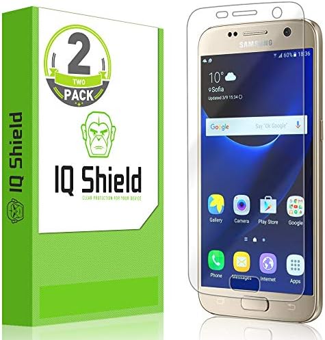 Galaxy S7 (2'li Paket) LiquidSkin Kabarcık Önleyici Şeffaf Film ile Uyumlu IQ Shield Ekran Koruyucu
