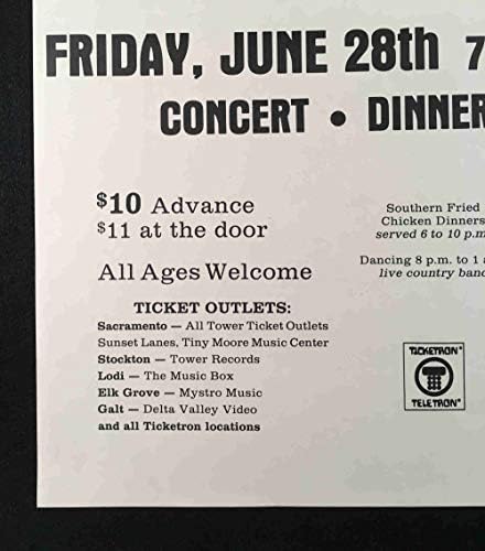 Reba McEntire Konser Yemeği Dans Poster Tiny Moore Elk Grove 1985 Gemiler Ücretsiz