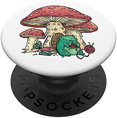 Sevimli Cottagecore Kurbağa Mantar Estetik Goblincore PopSockets Değiştirilebilir PopGrip