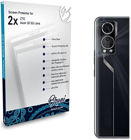 Bruni Ekran Koruyucu ile Uyumlu ZTE Axon 30 5G Lens Koruyucu Film, Kristal Berraklığında koruyucu film (2X)