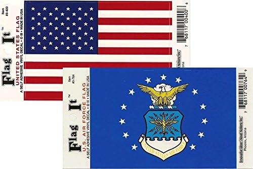 Hava Kuvvetleri Bayrağı / ABD Bayrağı Çıkartma Combo Paketi