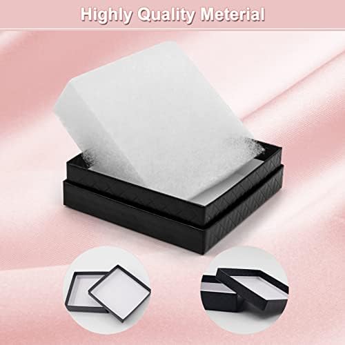opaprain Karton Takı Siyah Hediye Kutuları 20 Paket3.5×3.5×1 inç, kolye, yüzük, bilezik, küpe sergilemek için geçerlidir