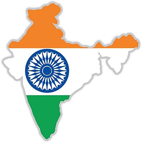 Hindistan haritası Bayrak Sticker Çıkartma 4 x 4
