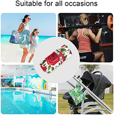 ZZXXB Gül Çiçek Su Geçirmez Islak Çanta Kullanımlık Bez Bebek Bezi Islak Kuru fermuarlı çanta Cep Seyahat Plaj Havuzu