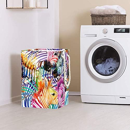 Inhomer Zebra Desen 300D Oxford PVC Su Geçirmez Giysiler Sepet Büyük çamaşır sepeti Battaniye Giyim Oyuncaklar Yatak