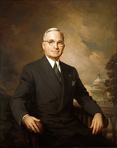 Harry S. Truman Başkanlık Portresi Fotoğrafı ABD Başkanları Amerikan Tarihi Fotoğrafları 8x10