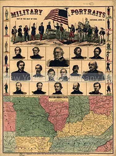 1861 Harita / Batı Sınır Devletleri / Amerika Birleşik Devletleri Harita Boyutu: 18 inç x 24 inç |1 Uyar