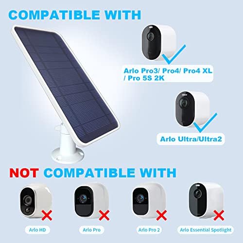 DIANMU güneş panelı Şarj Cihazı Arlo Ultra/Ultra 2/Pro 3 / Pro 4 / Pro 5S 2K Spot Kamera (Pro/Pro2/Pro3 Projektör/Temel