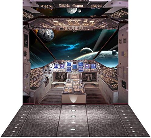Fotoğraf Backdrop-Uzay Gemisi Köprü Dikişsiz Kumaş Arka Plan (10x20)