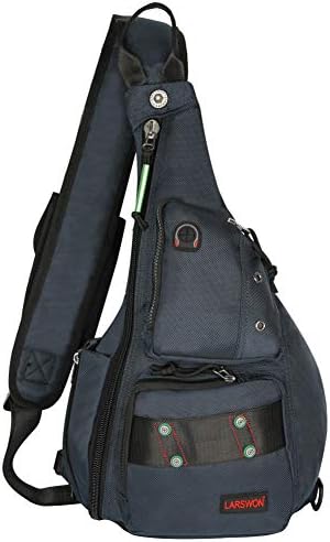 Larswon asma sırt çantası, tek kollu çanta, Kadınlar için Crossbody çanta Küçük Sırt Çantası Erkekler Sırt Çantaları