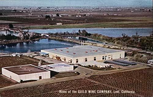 Lonca Şarap Şirketi Lodi'nin Evi, California CA Orijinal Vintage Kartpostal