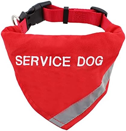 Mondo Tıbbi Hizmet köpek tasması ve Bandana-12 ila 16in Ayarlanabilir Kırmızı Yansıtıcı köpek tasması için Metal Halka