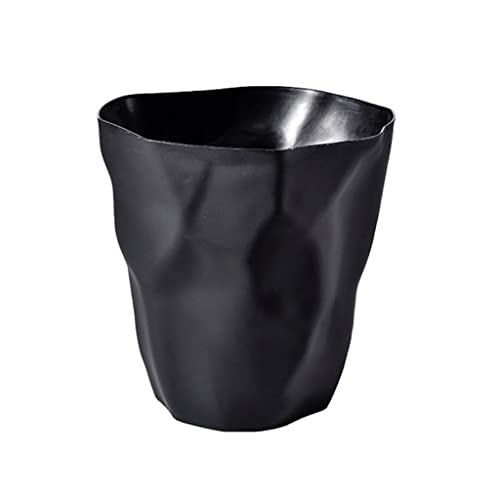 Yok İskandinav Düzensiz Çöp tenekesikatı Renkli Plastik Çöp Çöp Kutusu (Renk: Siyah, Boyut : 16 * 25 * 24.5 cm)