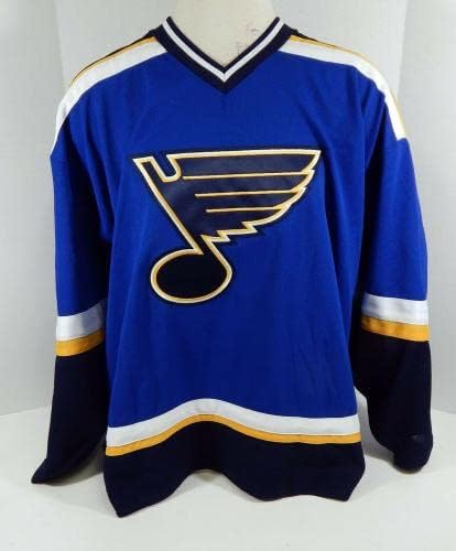 2001-02 St. Louis Blues Cody Rudkowsky 45 Oyun Mavi Forma DP12028 Yayınladı - Oyun Kullanılmış NHL Formaları