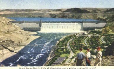 Grand Coulee Barajı, Washington Kartpostalı
