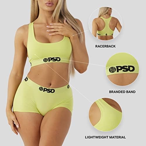 PSD Kadın Temel Katı Spor Sutyeni-Nefes alabilen Mikrofiber Kumaşlı Kadınlar için Racerback Spor Sütyenleri