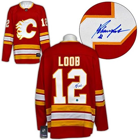 Hakan Loob Calgary Flames İmzalı Alt Retro Fanatikler Forması - İmzalı NHL Formaları
