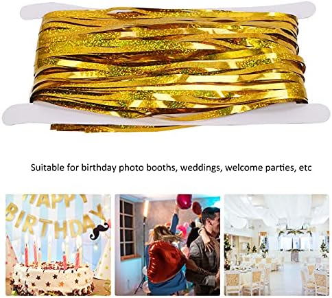 Folyo fotoğraf arka fonu, Saçak perde dekorasyonu Saçak Perde Doğum Günü Fotoğraf Kabinleri Karşılama Partileri için(Altın)