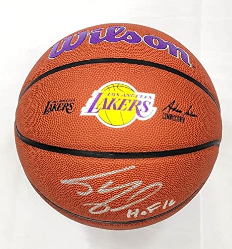 Shaquille o'neal İmzalı Los Angeles Lakers Wilson NBA Kopyası Lakers Logosu Oyun Topu W / HOF 16 Beckett Tanık İmzalı
