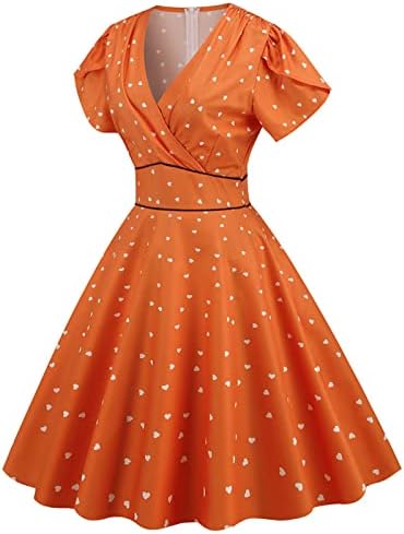 TWGONE Elbiseler Kadınlar için 1940s Kokteyl Elbiseleri Salıncak Çay Partisi Elbiseleri Rockabilly Elbiseler