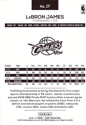 -17 Panini NBA Çemberleri 17 LeBron James Cleveland Cavaliers Basketbol Kartı