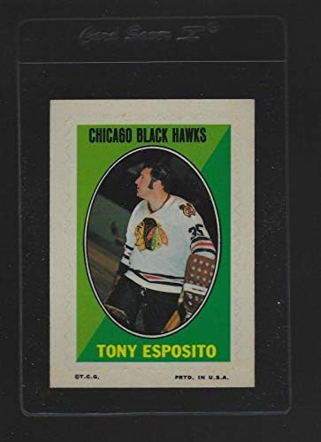 1970 Topps / OPC O-PEE-CHEE Etiket Pulları Tony Esposito ESKİ MT-İmzasız Hokey Kartları