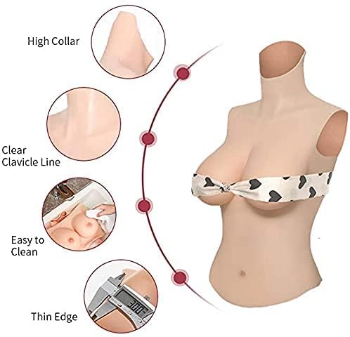 Yarım Vücut Göğüs Gerçekçi Silikon B-G FİNCAN Meme Formu Plakaları Crossdressers için Sürükle Kraliçe Mastektomi Transseksüel